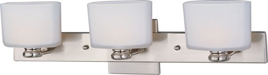 Foto para 60W Essence 3-Light Bath Vanity SN Satin White Glass G9 Frost Xenon 