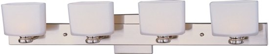 Picture of 60W Essence 4-Light Bath Vanity SN Satin White Glass G9 Frost Xenon 