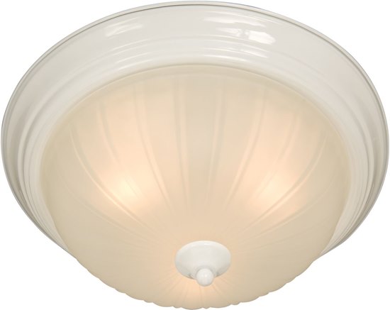 Foto para 60W Essentials - 583x-Flush Mount WT 3-lights Frosted Glass MB Incandescent 