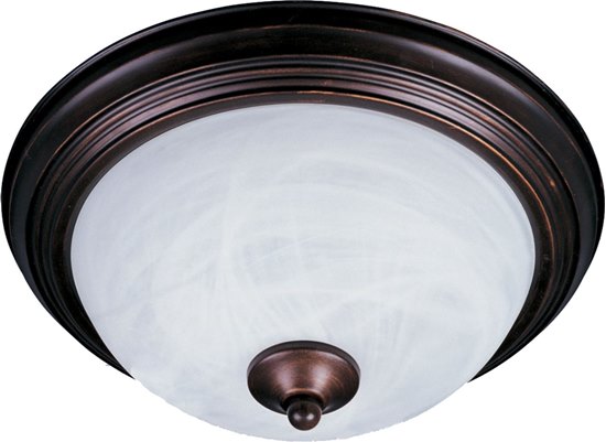 Foto para 60W Essentials - 584x-Flush Mount OI 2-lights Marble Glass MB Incandescent 11.5"x6" 