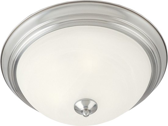 Foto para 60W Essentials - 584x-Flush Mount SN 2-lights Marble Glass MB Incandescent 11.5"x6" 