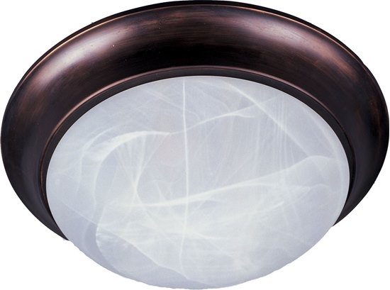 Foto para 60W Essentials - 5850-Flush Mount OI 3-lights Marble Glass MB Incandescent 