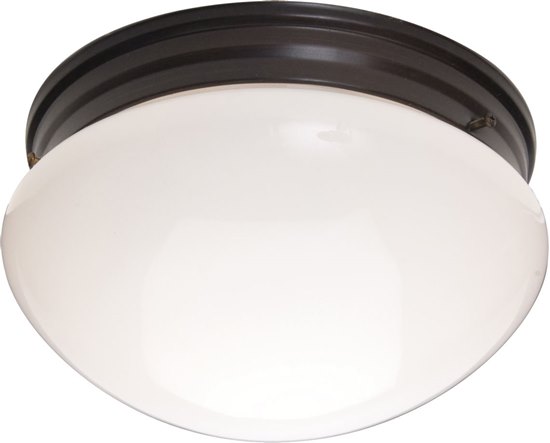 Foto para 60W Essentials - 588x-Flush Mount OI 2-lights White Glass MB Incandescent 8-Min