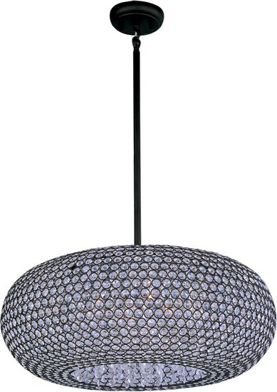 Foto para 60W Glimmer 9-Light Pendant BZ Beveled Crystal Glass G9 Xenon (OA HT 51")