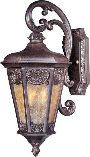 Picture of 60W Lexington VX 2-Light Outdoor Wall Lantern CU Night Shade Glass CA Incandescent 