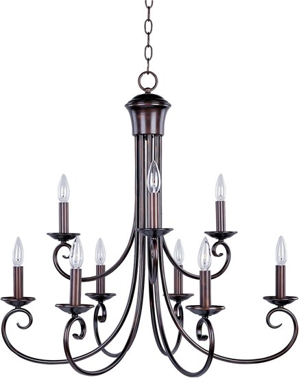 Picture of 60W Loft 9-Light Chandelier OI CA Incandescent 72" Chain