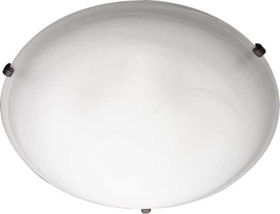 Foto para 60W Malaga 3-Light Flush Mount OI Marble Glass MB Incandescent 