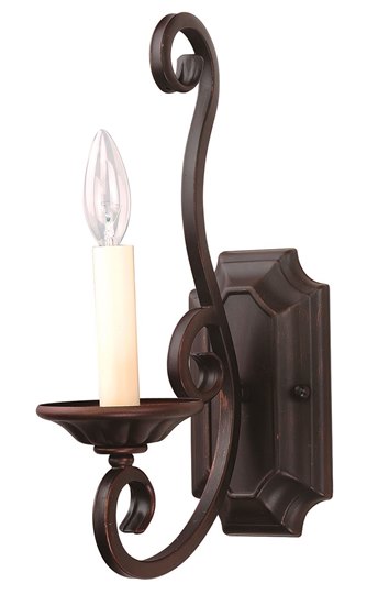 Foto para 60W Manor 1-Light Wall Sconce OI CA Incandescent 