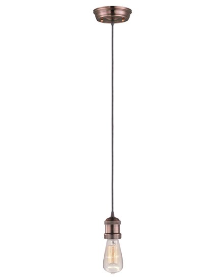 Picture of 60W Mini Hi-Bay 1-Light Pendant Cord Hung W/Bulb ACP MB Incandescent (OA HT 61.75") 10-Min