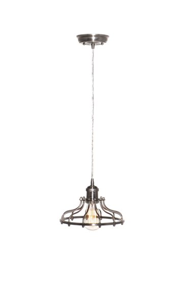 Foto para 60W Mini Hi-Bay 1-Light Pendant W/Bulb SN Metal MB Incandescent 10"x6.75" (OA HT 65.75")