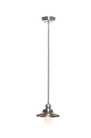 Foto para 60W Mini Hi-Bay 1-Light Pendant W/Bulb SN Metal MB Incandescent 8"x5.25" (OA HT 64.5")