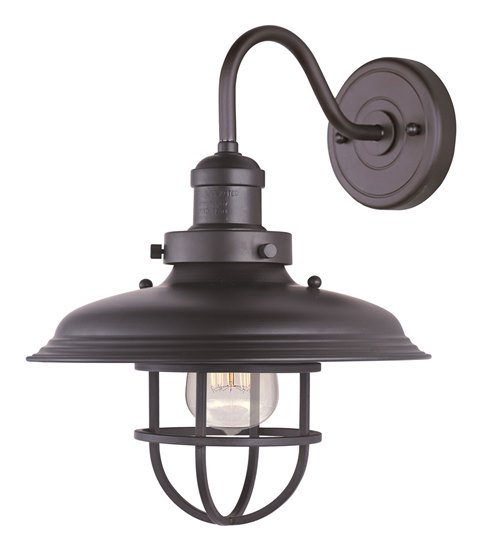 Picture of 60W Mini Hi-Bay 1-Light Wall Sconce BZ MB 11"x13.25" 