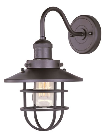 Foto para 60W Mini Hi-Bay 1-Light Wall Sconce BZ MB 8"x15.5" 