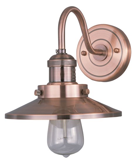 Picture of 60W Mini Hi-Bay 1-Light Wall Sconce W/Bulb ACP Metal MB Incandescent 8"x7.75" 