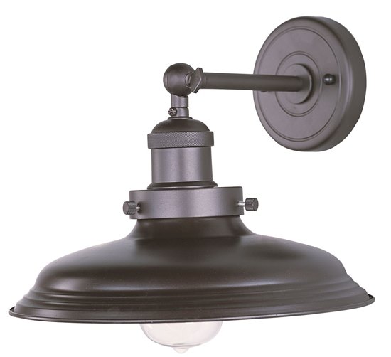 Picture of 60W Mini Hi-Bay 1-Light Wall Sconce W/Bulb BZ Metal MB Incandescent 10.75"x8.75" 