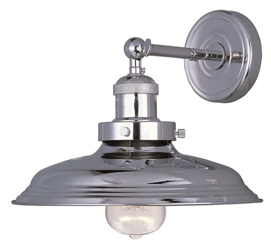 Foto para 60W Mini Hi-Bay 1-Light Wall Sconce W/Bulb PN Metal MB Incandescent 10.75"x8.75" 