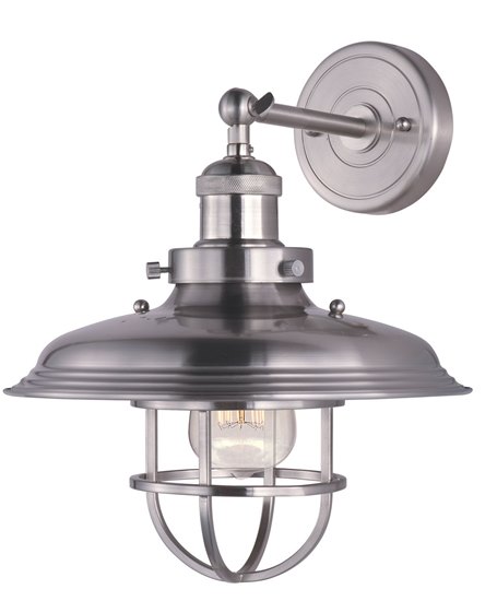 Picture of 60W Mini Hi-Bay 1-Light Wall Sconce W/Bulb SN MB 11"x11" 