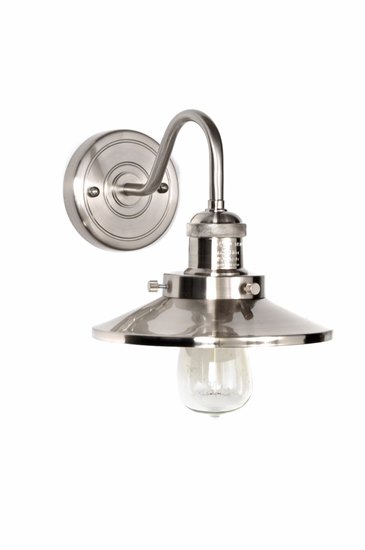 Picture of 60W Mini Hi-Bay 1-Light Wall Sconce W/Bulb SN Metal MB Incandescent 8"x7.75" 