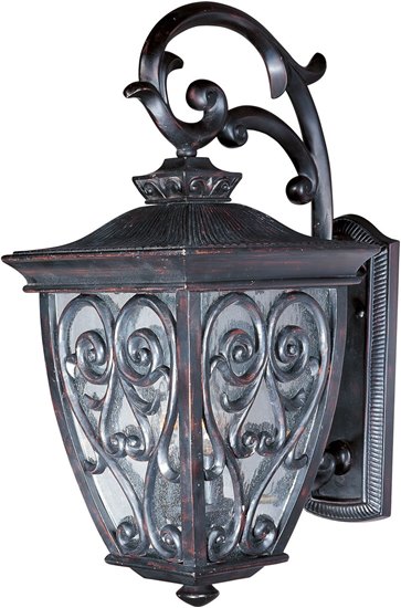 Foto para 60W Newbury VX 2-Light Outdoor Wall Lantern OB Seedy Glass CA Incandescent 