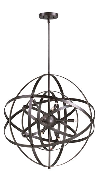 Foto para 60W Sputnik 6-Light Pendant BR G9 Xenon (OA HT 64")