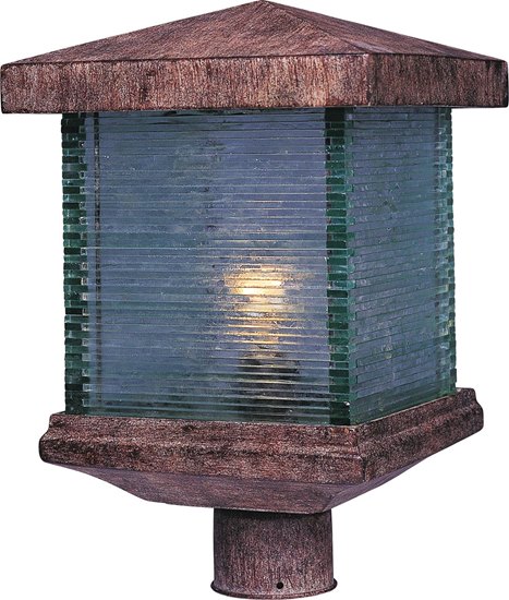 Picture of 60W Triumph VX 1-Light Outdoor Pole/Post Lantern ET Clear Glass MB Incandescent 