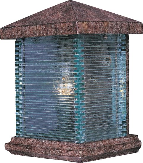 Foto para 60W Triumph VX 1-Light Outdoor Wall Lantern ET Clear Glass MB Incandescent 7"x10" 