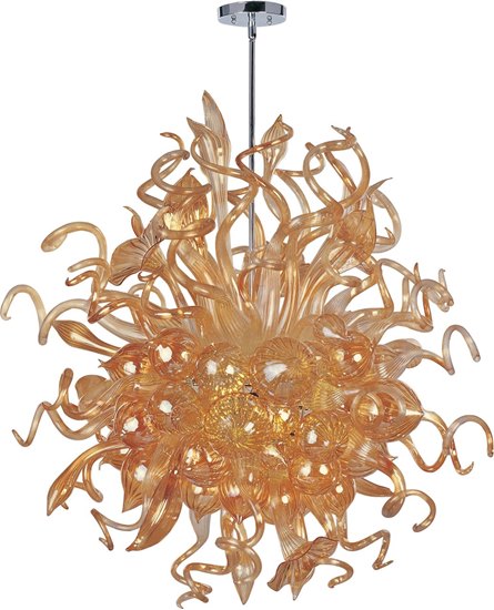 Picture of Mimi LED 18-Light Chandelier PC Cognac Glass (OA HT 68")