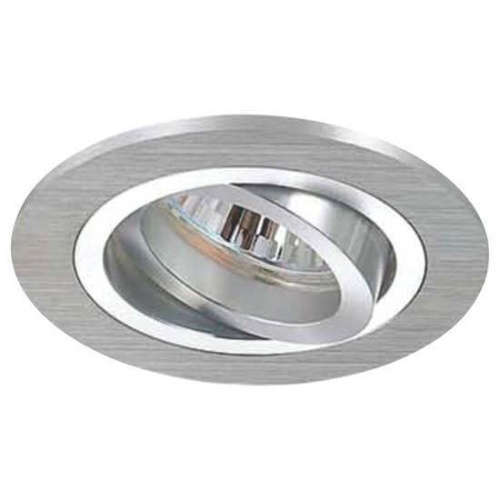 Picture of 50W Round Aluminum Satin GX5.3 Directional 12V Spotlight