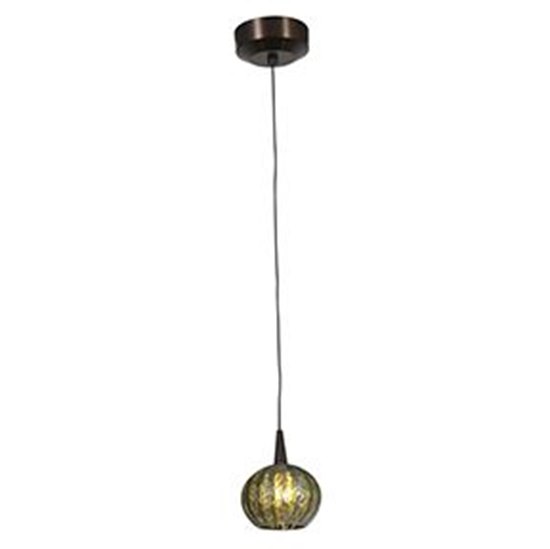 Foto para 5w Tungsten Module Dry Location Bronze Red Ribbed Opaline LED Pendant with Safari Opaline Glass