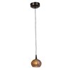 Picture of 5w Tungsten Module Dry Location Bronze Red Ribbed Opaline LED Pendant with Safari Opaline Glass