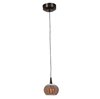 Picture of 5w Tungsten Module Dry Location Bronze Red Ribbed Opaline LED Pendant with Safari Opaline Glass