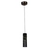 Foto para 35w Zeta GY6.35 Bi-Pin Halogen Dry Location Bronze Black Lined Low Voltage Pendant with Anari Silk (l) Glass