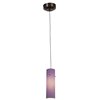 Foto para 35w Zeta GY6.35 Bi-Pin Halogen Dry Location Bronze Plum Low Voltage Pendant with Anari Silk (l) Glass