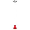 Foto para 40w Delta G9 G9 Halogen Dry Location Brushed Steel Red Line Voltage Pendant with Mania Glass