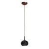 Foto para 40w Delta G9 G9 Halogen Dry Location Bronze Black Lined Line Voltage Pendant with SphereEtched Glass