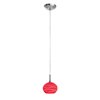 Picture of 40w Delta G9 G9 Halogen Dry Location Brushed Steel Red Lined Line Voltage Pendant with SphereEtched Glass