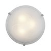 Picture of 26w (2 x 13) Mona GU-24 Spiral Fluorescent Damp Location Chrome WH Flush-Mount 4.25"Ø12" (CAN Ø9.75")