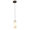 Foto para 5w Tungsten Module Dry Location Bronze Blue Lined LED Pendant with Anari Silk (l) Glass