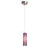 Picture of 5w Tungsten Module Dry Location Brushed Steel Blue Lined LED Pendant with Anari Silk (l) Glass