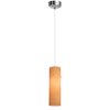 Picture of 5w Tungsten Module Dry Location Brushed Steel Plum LED Pendant with Anari Silk (l) Glass