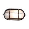 Foto para 60w Nauticus E-26 A-19 Incandescent Black Frosted Wet Location Bulkhead 8.25"x4.25" (CAN 8"x4.4"x1")