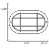 Picture of 60w Nauticus E-26 A-19 Incandescent Black Frosted Wet Location Bulkhead 8.25"x4.25" (CAN 8"x4.4"x1")