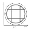 Foto para 60w Nauticus E-26 A-19 Incandescent Satin Frosted Wet Location Bulkhead Ø7" (CAN 1"Ø7")