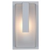 Foto para 10.8w Neptune Module Satin Ribbed Frosted Marine Grade Wet Location LED Wall Fixture 7"x13" (CAN 7"x4.6")