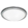 Foto para 52w (4 x 13) Aztec GU-24 Spiral Fluorescent Damp Location Brushed Steel White Flush-mount