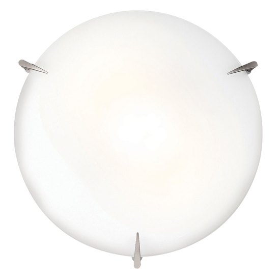 Foto para 24w Zenon Module Damp Location Brushed Steel Opal Dimmable LED Flush-mount