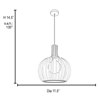 Picture of 75w Chuki E-26 A-19 Incandescent Damp Location Black Metal ribbed Pendant (CAN 1.25"Ø5.25")