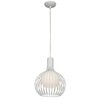 Picture of 75w Chuki E-26 A-19 Incandescent Damp Location White Metal ribbed Pendant (CAN 1.25"Ø5.25")