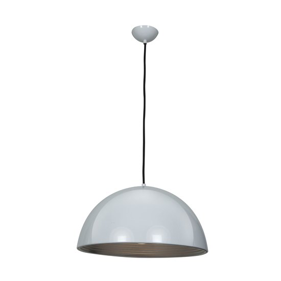 Foto para 100w Astro E-26 G-40 Incandescent Damp Location GWH/SILV Dome Pendant 11"Ø19" (CAN 2.5"Ø4.75")