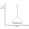 Picture of 100w Astro E-26 G-40 Incandescent Damp Location GWH/SILV Dome Pendant 8"Ø16" (CAN 2.5"Ø4.75")